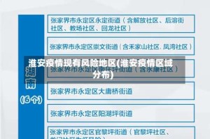 淮安疫情现有风险地区(淮安疫情区域分布)