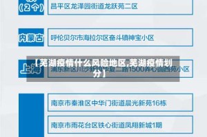 【芜湖疫情什么风险地区,芜湖疫情划分】