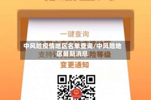 中风险疫情地区名单查询/中风险地区最新消息