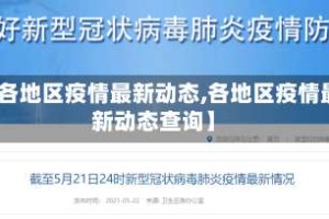 【各地区疫情最新动态,各地区疫情最新动态查询】