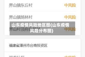 山东疫情风险地区图(山东疫情风险分布图)