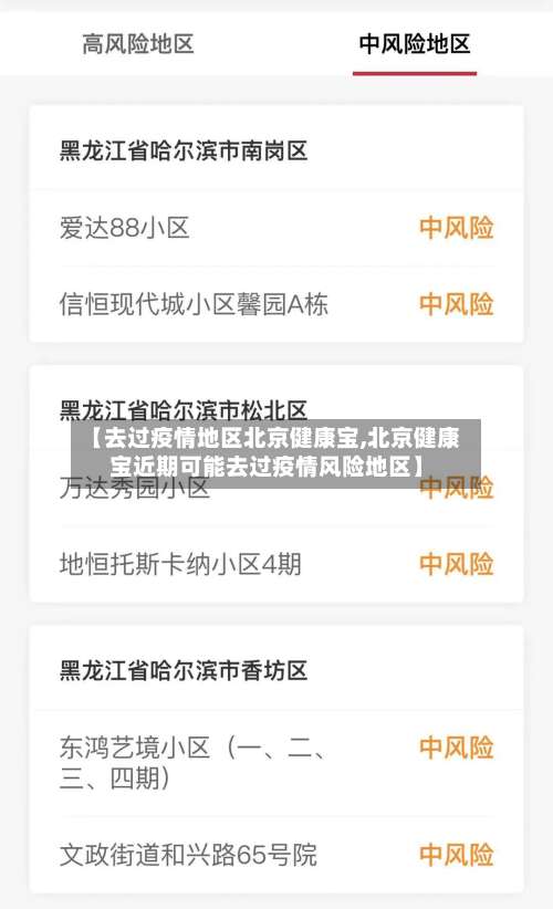 【去过疫情地区北京健康宝,北京健康宝近期可能去过疫情风险地区】-第1张图片