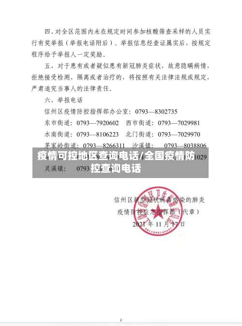 疫情可控地区查询电话/全国疫情防控查询电话-第3张图片