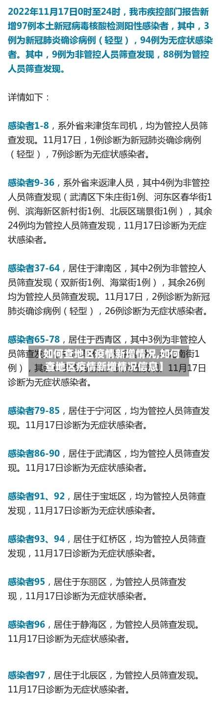【如何查地区疫情新增情况,如何查地区疫情新增情况信息】-第2张图片