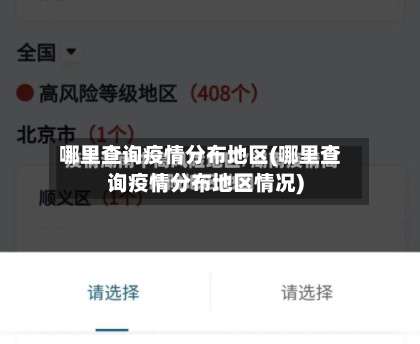 哪里查询疫情分布地区(哪里查询疫情分布地区情况)-第2张图片