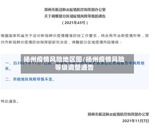 扬州疫情风险地区图/扬州疫情风险等级调整通告-第2张图片