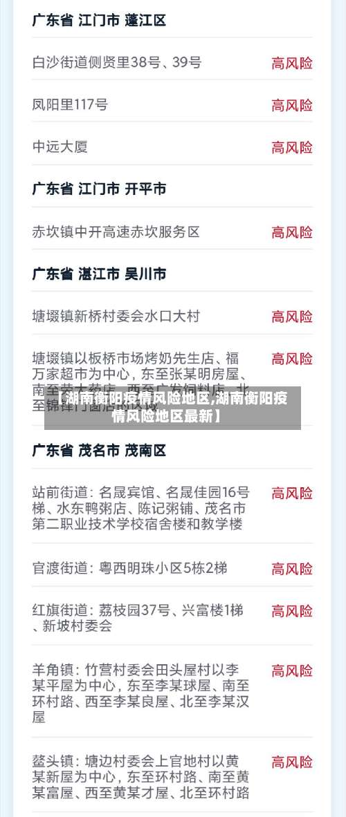 【湖南衡阳疫情风险地区,湖南衡阳疫情风险地区最新】-第2张图片