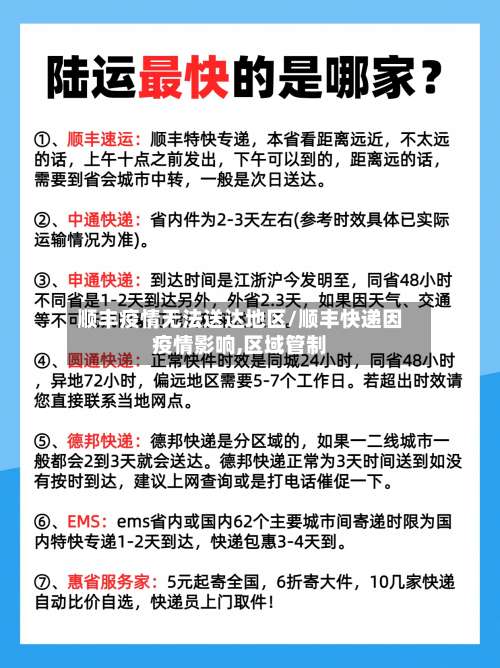 顺丰疫情无法送达地区/顺丰快递因疫情影响,区域管制-第3张图片