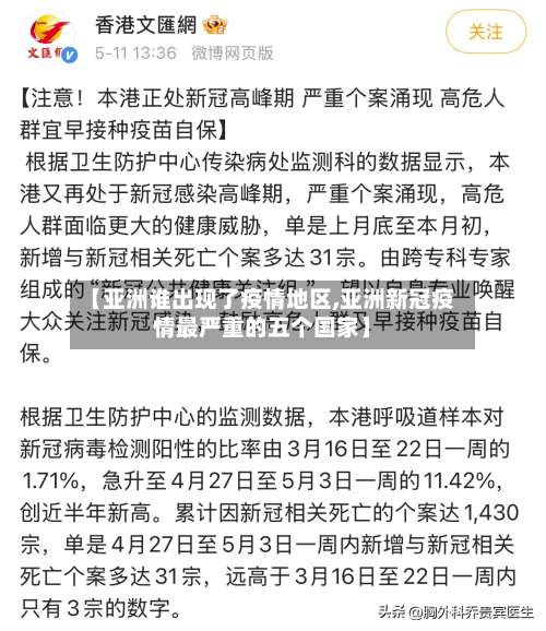 【亚洲谁出现了疫情地区,亚洲新冠疫情最严重的五个国家】-第2张图片