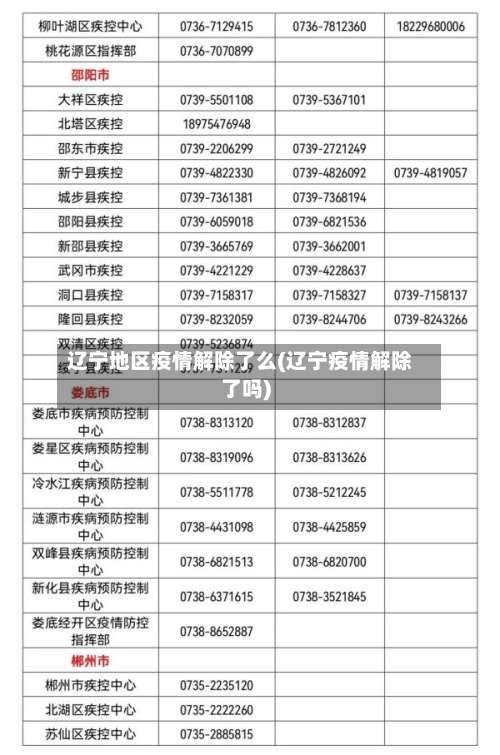 辽宁地区疫情解除了么(辽宁疫情解除了吗)-第2张图片